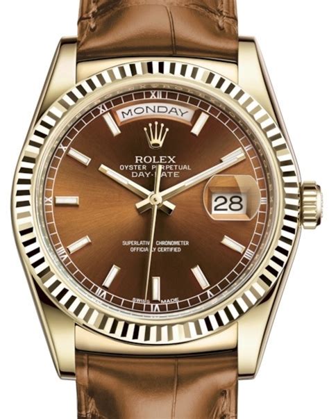 best leather strap for rolex day date|Rolex Day-Date watch.